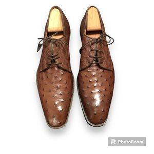 Soulier Brown Ostrich lace up - size 9